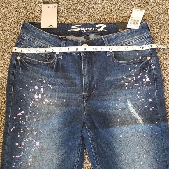 SEVEN7 PAINT SPLATTER SKINNY JEANS - Picture 9 of 12